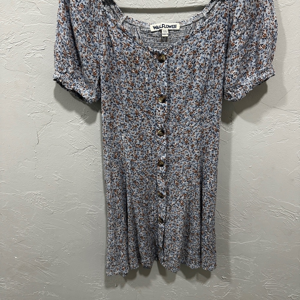 Wallflower Multicolor Floral Button-Up Blouse